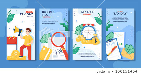 Tax Day Social Media Stories Cartoon Hand Drawn Templates Background Illustration Tax Day Social Media Stories Cartoon Hand Drawn Templates Background Illustration 100151464