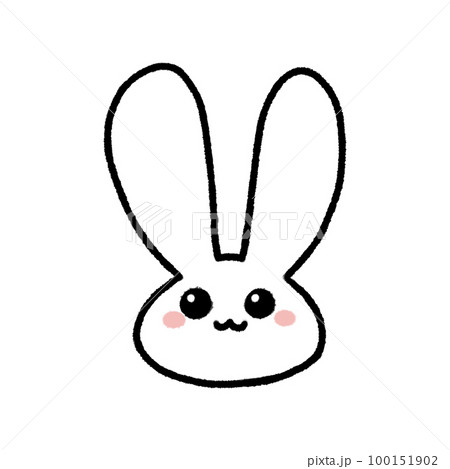 Hand-drawn Cute rabbit long ears carrot in doodle style Hand-drawn Cute rabbit long ears carrot in doodle style 100151902