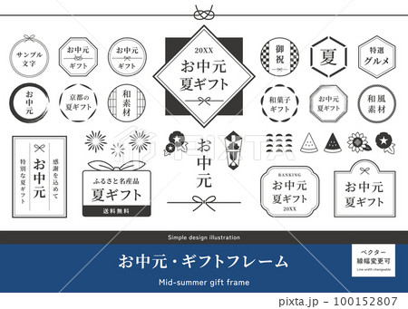 お中元、夏ギフトの和風フレームセット。 100152807