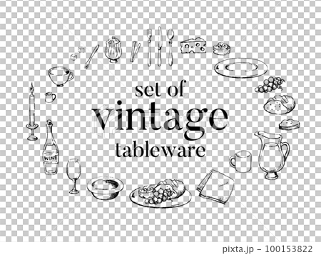 復古餐桌套裝 100153822