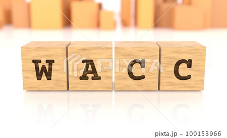 WACCの文字が印字された木製ブロック 100153966
