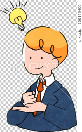 おしゃれでかわいい手書き風ビジネスマンのイラストセット(閃く,アイデア,思いつく) おしゃれでかわいい手書き風ビジネスマンのイラストセット(閃く,アイデア,思いつく) 100156400