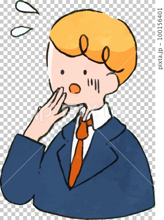 おしゃれでかわいい手書き風ビジネスマンのイラストセット(慌てる,焦る,おどおど) おしゃれでかわいい手書き風ビジネスマンのイラストセット(慌てる,焦る,おどおど) 100156401