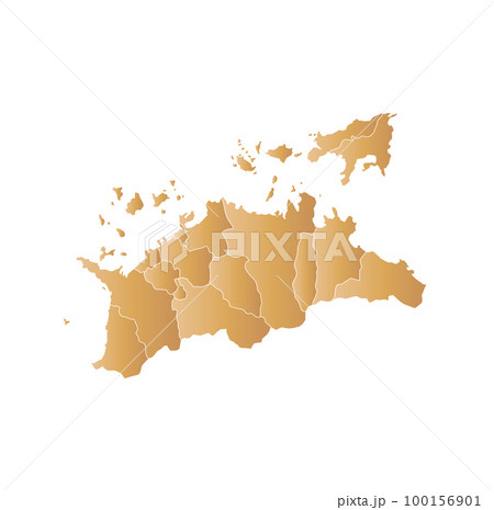 香川県と市町村地図 100156901