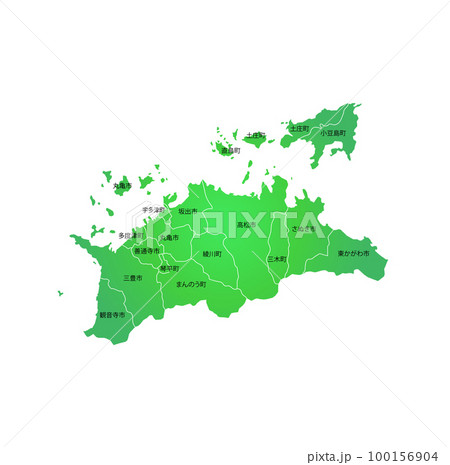 香川県と市町村地図 100156904