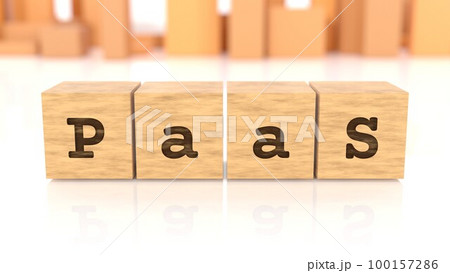 PaaSの文字が印字された木製ブロック PaaSの文字が印字された木製ブロック 100157286