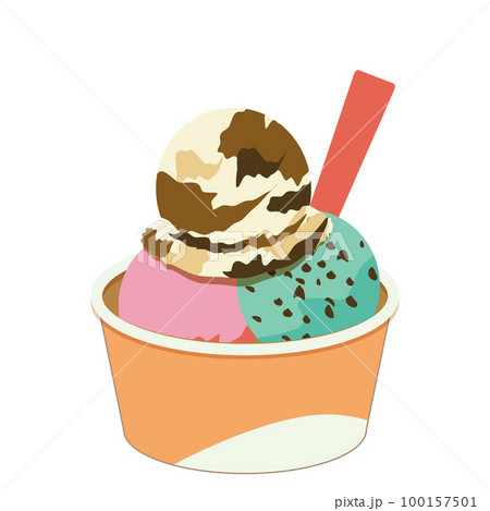 3種のカップアイス盛り 3種のカップアイス盛り 100157501