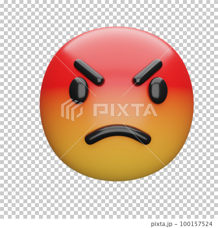 3d illustration Yellow faces.expressions and emotions 100157524