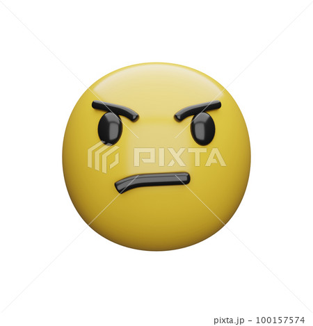 3d illustration Yellow faces.expressions and emotions 100157574