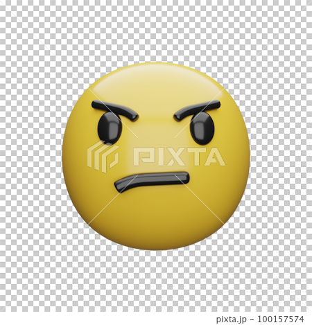 3d illustration Yellow faces.expressions and emotions 100157574