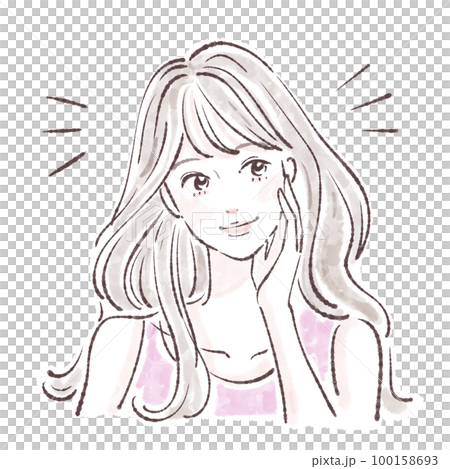 Female illustration material Female illustration material 100158693