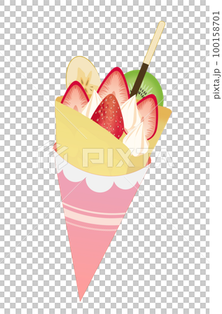いちごクレープ デザート いちごクレープ デザート 100158701