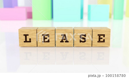LEASEの文字が印字された木製ブロック LEASEの文字が印字された木製ブロック 100158780
