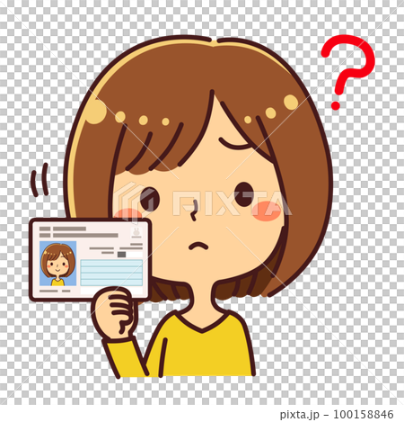 有我的號碼卡問題的年輕女人?插畫素材 有我的號碼卡問題的年輕女人?插畫素材 100158846