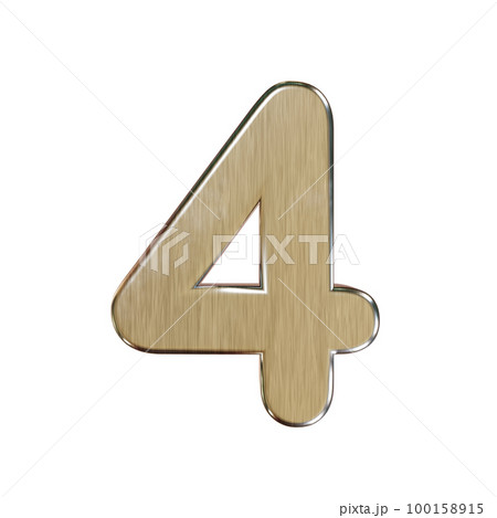 金属製の3D数字 金属製の3D数字 100158915