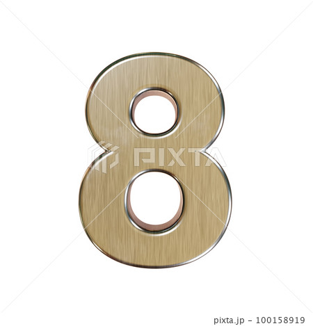 金属製の3D数字 金属製の3D数字 100158919