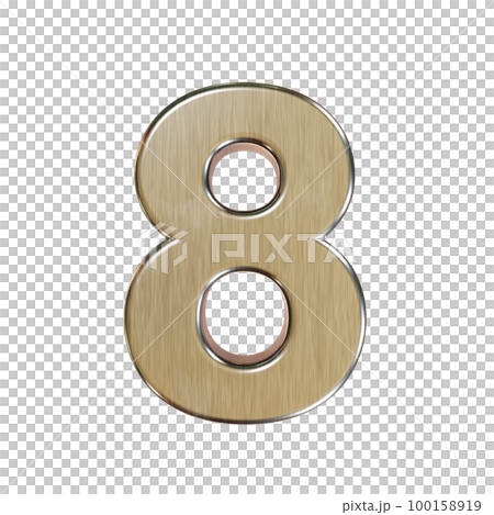 金属製の3D数字 金属製の3D数字 100158919