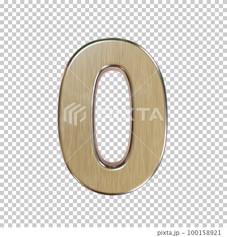 金属製の3D数字 金属製の3D数字 100158921