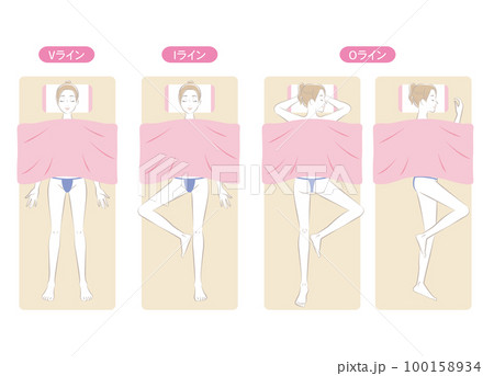 VIO脱毛の施術中の体勢 100158934