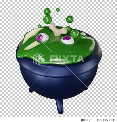 3d rendering of magic cauldron with halloween concept 3d rendering of magic cauldron with halloween concept 100159114