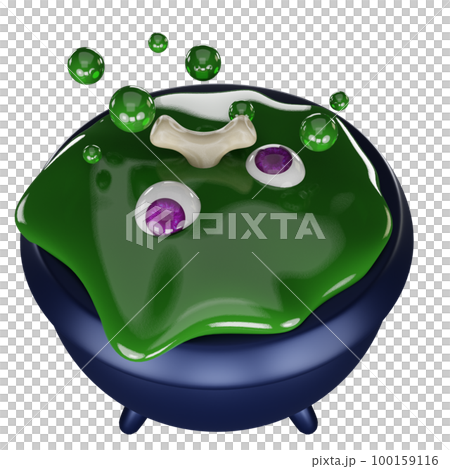 3d rendering of magic cauldron with halloween concept 3d rendering of magic cauldron with halloween concept 100159116