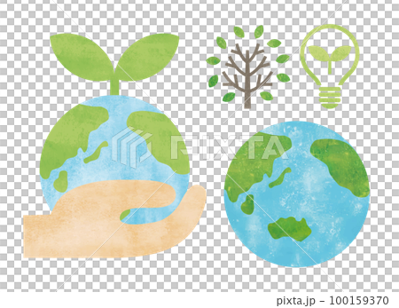 Image watercolor such as the earth and green eco SDGs Image watercolor such as the earth and green eco SDGs 100159370