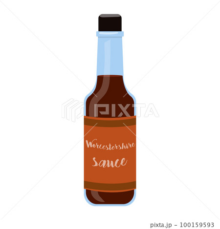 A bottle of Worcestershire sauce. Vector illustration A bottle of Worcestershire sauce. Vector illustration 100159593