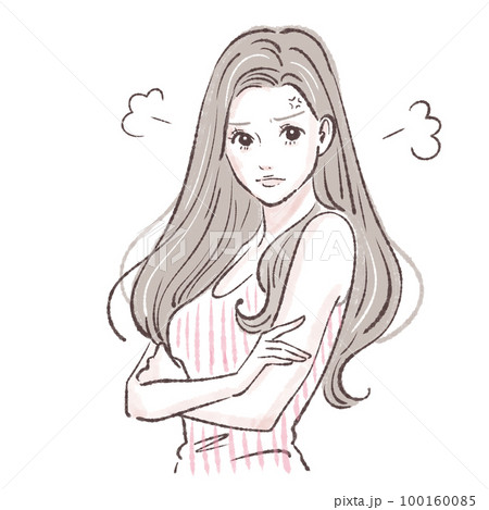 女性のイラスト素材 女性のイラスト素材 100160085