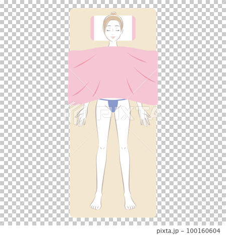 Vライン脱毛施術中の体勢 100160604