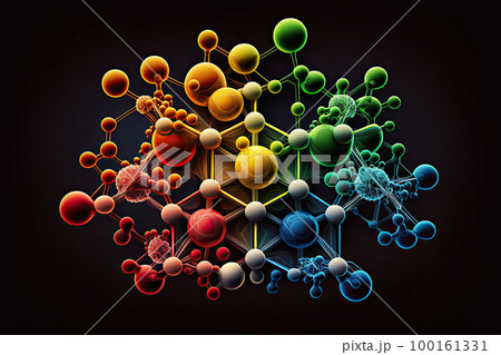 colorful drawing of an abstract complex...のイラスト素材 [100161331] - PIXTA