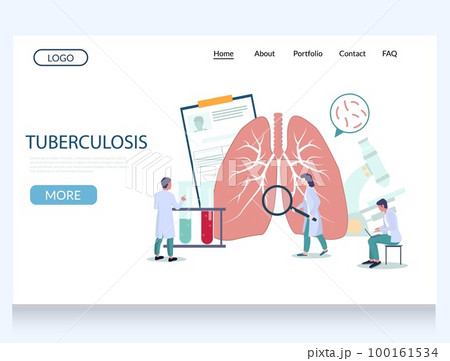 Tuberculosis vector website landing page design template Tuberculosis vector website landing page design template 100161534