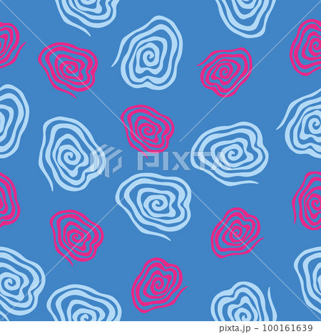 Pink and white spirals seamless pattern 100161639