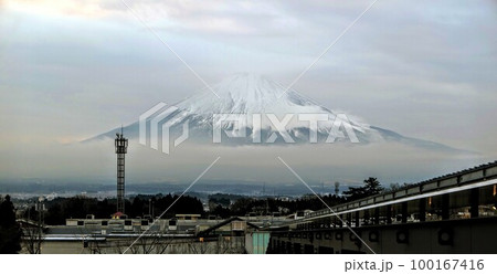 Mt. Fuji volcano mountain from a long distance 100167416