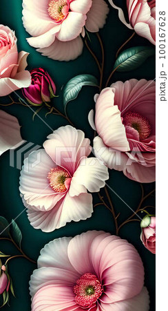 a close up of a bunch of pink flowers,light colored flower pattern wallpaper,pink rose petals 100167628