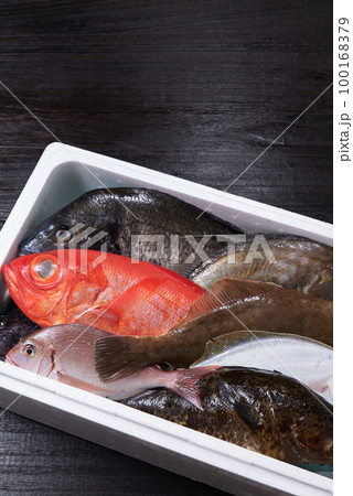 産地から直送された鮮魚の詰め合わせ 100168379