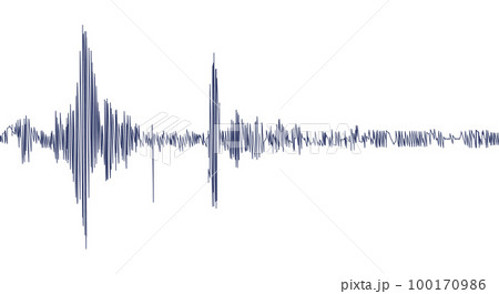Seismogram of seismic activity or lie detector record Seismogram of seismic activity or lie detector record 100170986