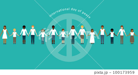 children of different skin color hold each other's hands on international day of peace children of different skin color hold each other's hands on international day of peace 100173959