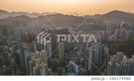 March 7 2023 apartment building, residential building tko Hong Kong. 100174468