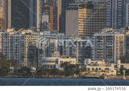 The landscape Coastline of Victoria Harbour, HK . March 5 2023 The landscape Coastline of Victoria Harbour, HK . March 5 2023 100174516