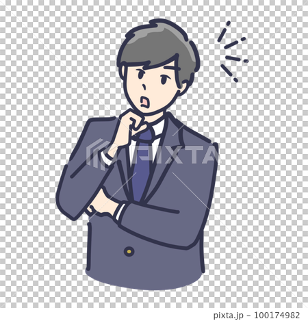 一個穿著制服的男學生的插圖引發了一些事情 100174982