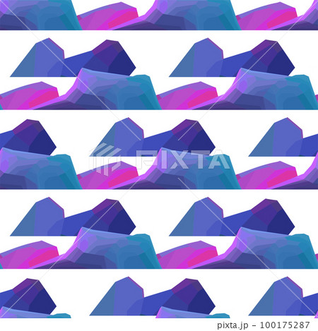 Abstract seamless pattern of gradiental shapes of soft, curvy and angled structure 100175287