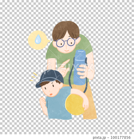 一個鼓勵孩子補充水分的人 一個鼓勵孩子補充水分的人 100177856