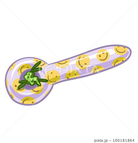 smoking pipe with marijuana. legalize cannabis vector 100181864