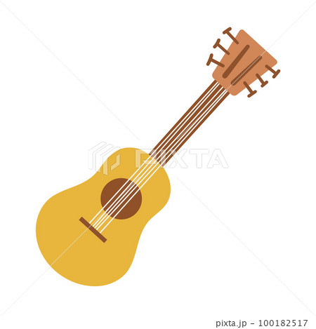 Vector guitar icon isolated on white - Stock Illustration