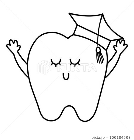 teeth black and white clipart
