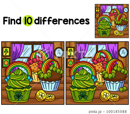 Rainbow Cupcakes Find The Differences Rainbow Cupcakes Find The Differences 100185088