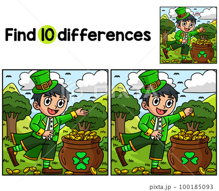 Leprechaun Boy Find The Differences Leprechaun Boy Find The Differences 100185093