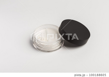 Mineral cosmetic make up powder isolated on white background Mineral cosmetic make up powder isolated on white background 100188605