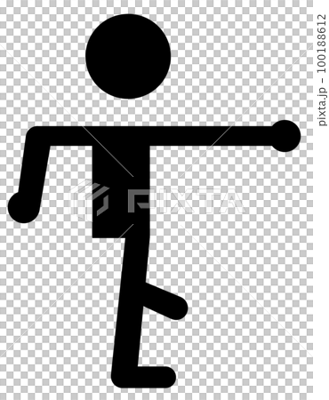 stick man doing martial arts 100188612