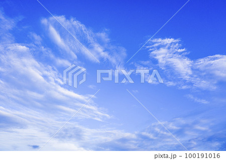 夏の青空と白い雲 100191016